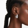 Ariana Grande X Swarovski Hoop Earrings Crystal Pearl, Baguette Cut, White, Rhodium Plated Ariana Grande X Swarovski Hoop Earrings Crystal Pearl, Baguette Cut, White, Rhodium Plated
