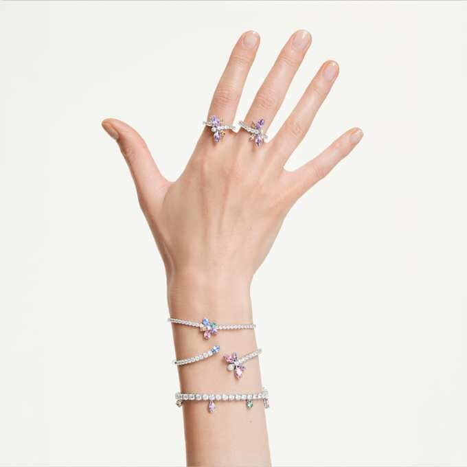 Ariana Grande X Swarovski Bracelet Mixed Cuts, Multicolored, Rhodium Plated Ariana Grande X Swarovski Bracelet Mixed Cuts, Multicolored, Rhodium Plated