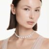 Ariana Grande X Swarovski Necklace Round Cut, Flower, White, Rhodium Plated Ariana Grande X Swarovski Necklace Round Cut, Flower, White, Rhodium Plated