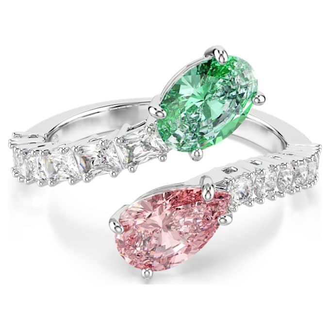 Ariana Grande X Swarovski Open Ring Mixed Cuts, Multicolored, Rhodium Plated Ariana Grande X Swarovski Open Ring Mixed Cuts, Multicolored, Rhodium Plated