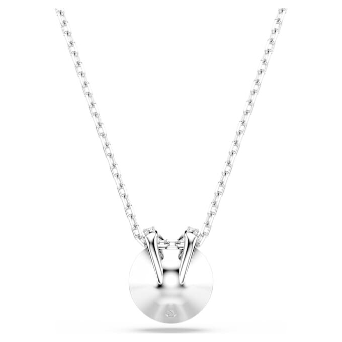 Bella V Pendant Round Cut, Blue, Rhodium Plated Bella V Pendant Round Cut, Blue, Rhodium Plated