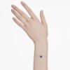 Birthstone Bracelet Square Cut, September, Blue, Rhodium Plated Birthstone Bracelet Square Cut, September, Blue, Rhodium Plated