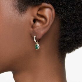 Chroma Drop Earrings Pear Cut, Green, Gold-Tone Plated Chroma Drop Earrings Pear Cut, Green, Gold-Tone Plated