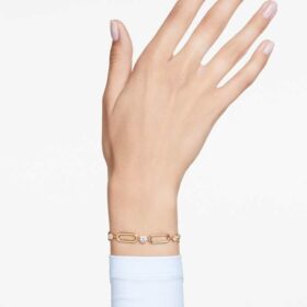 Constella Bracelet White, Gold-Tone Plated