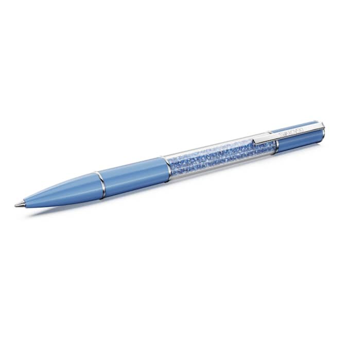 Crystalline Ballpoint Pen Recreated™ Crystals, Blue, Blue Lacquered, Chrome Plated Crystalline Ballpoint Pen Recreated™ Crystals, Blue, Blue Lacquered, Chrome Plated