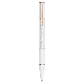 Crystalline Ballpoint Pen White, Rose Gold-Tone Plated Crystalline Ballpoint Pen White, Rose Gold-Tone Plated