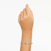 Dextera Bangle Magnetic Closure, White, Gold-Tone Plated