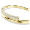 Dextera Bangle Magnetic Closure, White, Gold-Tone Plated