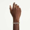 Dextera Bracelet Round Cut, T-Bar, White, Mixed Metal Finish Dextera Bracelet Round Cut, T-Bar, White, Mixed Metal Finish