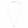 Eternity Halo Solitaire Pendant Lab-Grown Diamonds 0.23 Ct Tw, Round Shape, Sterling Silver