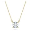 Eternity Solitaire Pendant Lab-Grown Diamonds 1 Ct Tw, Round Shape, 14K Yellow Gold