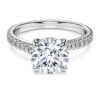 Eternity Solitaire Ring Lab-Grown Diamonds 2.25 Ct Tw, Round Shape, 14K White Gold