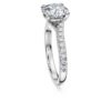 Eternity Solitaire Ring Lab-Grown Diamonds 2.25 Ct Tw, Round Shape, 14K White Gold