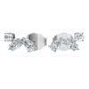 Galaxy Stud Earrings Lab-Grown Diamonds 0.5 Ct Tw, Mixed Shapes, Sterling Silver