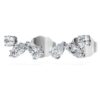 Galaxy Stud Earrings Lab-Grown Diamonds 0.5 Ct Tw, Mixed Shapes, Sterling Silver