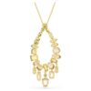 Gema Pendant Mixed Cuts, Multicolored, Gold-Tone Plated