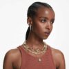 Gema Drop Earrings Asymmetrical Design, Mixed Cuts, Multicolored, Gold-Tone Plated Gema Drop Earrings Asymmetrical Design, Mixed Cuts, Multicolored, Gold-Tone Plated