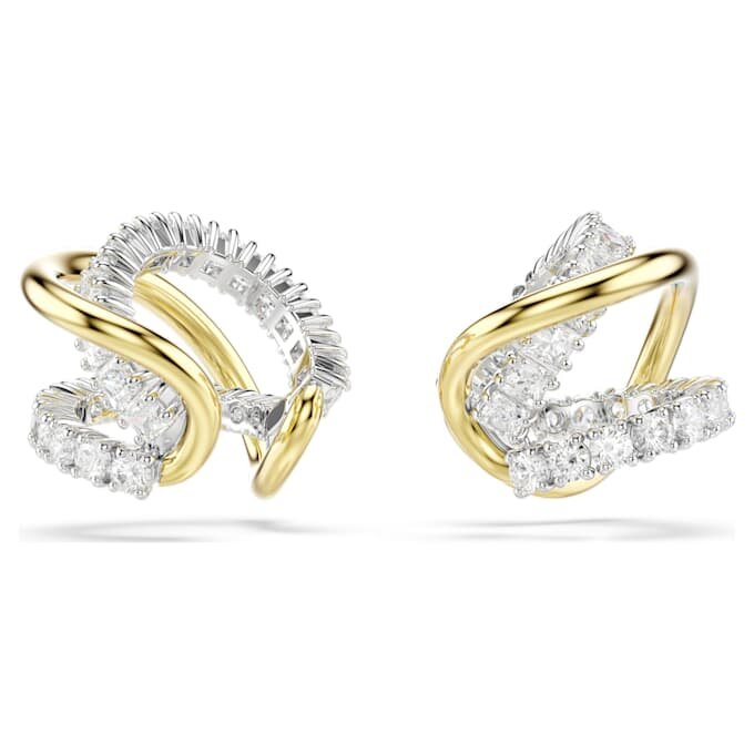 Hyperbola Ear Cuffs Mixed Cuts, White, Mixed Metal Finish Hyperbola Ear Cuffs Mixed Cuts, White, Mixed Metal Finish