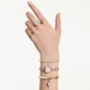 Idyllia Heart Watch Crystal Bracelet, Pink, Gold-Tone Finish Idyllia Heart Watch Crystal Bracelet, Pink, Gold-Tone Finish