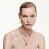 Constella Drop Earrings Round Cut, White, Gold-Tone Plated Constella Drop Earrings Round Cut, White, Gold-Tone Plated