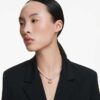 Idyllia Pendant Crystal Pearl, Mixed Cuts, Flower, Multicolored, Rose Gold-Tone Plated