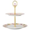 Idyllia éTagèRe Porcelain, Crystal Print Motif, Lily Citron, Small, Multicolored