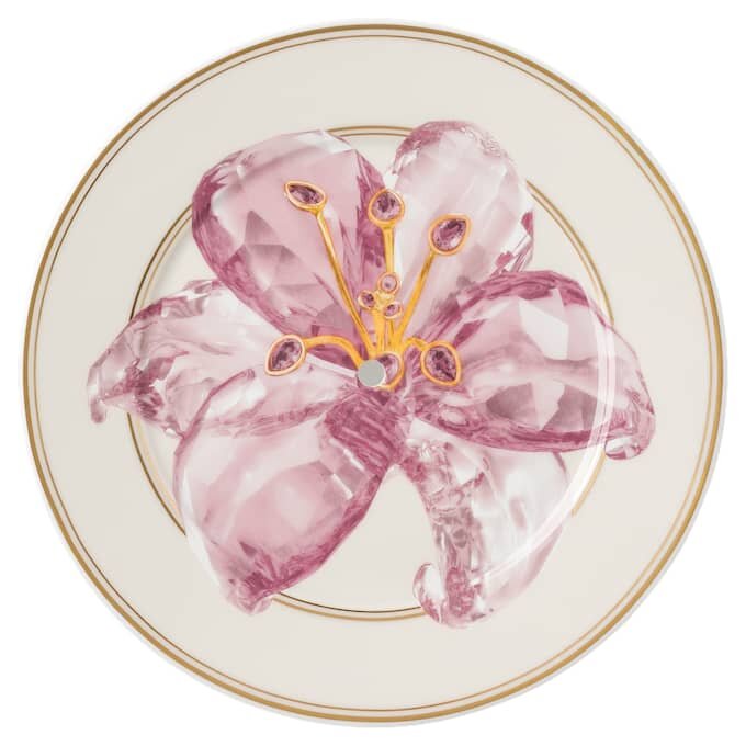 Idyllia éTagèRe Porcelain, Crystal Print Motif, Lily Citron, Small, Multicolored