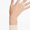 Imber Tennis Bracelet Round Cut, White, Rhodium Plated