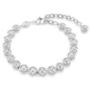 Imber Tennis Bracelet Round Cut, White, Rhodium Plated