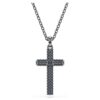 Insigne Pendant Cross, Gray, Ruthenium Plated