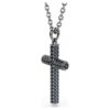 Insigne Pendant Cross, Gray, Ruthenium Plated