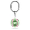 Key Ring Octagon Cut, Multicolored, Rhodium Plated Key Ring Octagon Cut, Multicolored, Rhodium Plated