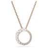 Matrix Pendant Crystal Pearl, Round Cut, White, Rose Gold-Tone Plated