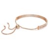 Matrix Tennis Bracelet Round Cut, White, Rose Gold-Tone Plated