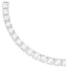 Matrix Tennis Necklace Square Cut, White, Rhodium Plated