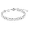 Mesmera Bracelet Mixed Cuts, White, Rhodium Plated
