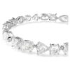 Mesmera Bracelet Mixed Cuts, White, Rhodium Plated