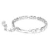 Mesmera Bracelet Mixed Cuts, White, Rhodium Plated