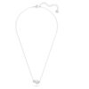 Mesmera Necklace Heart, White, Rhodium Plated