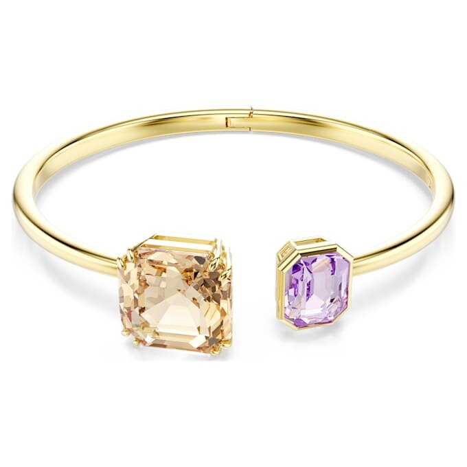 Millenia Bangle Octagon Cut, Multicolored, Gold-Tone Plated Millenia Bangle Octagon Cut, Multicolored, Gold-Tone Plated