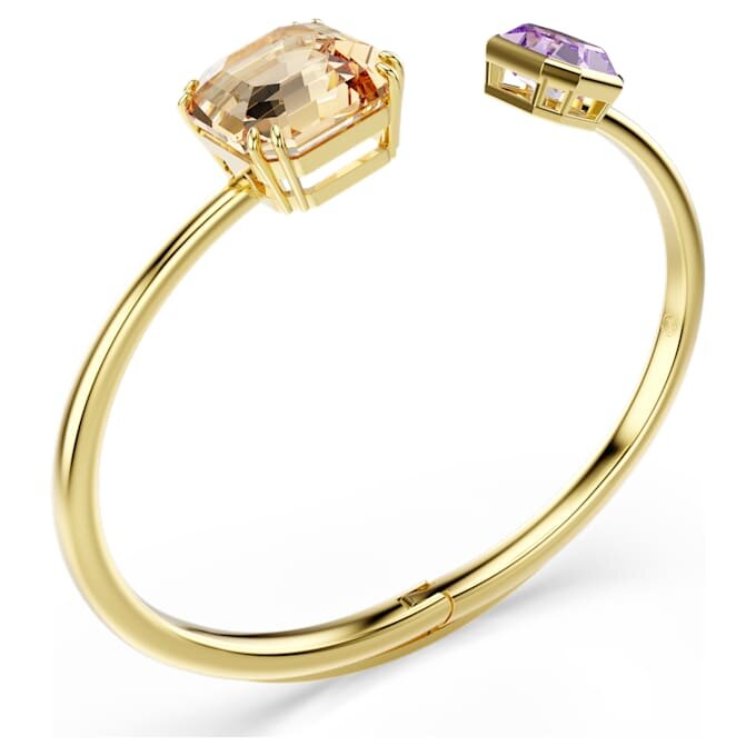 Millenia Bangle Octagon Cut, Multicolored, Gold-Tone Plated Millenia Bangle Octagon Cut, Multicolored, Gold-Tone Plated