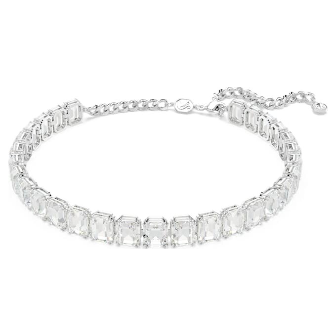 Millenia Choker Octagon Cut, White, Rhodium Plated Millenia Choker Octagon Cut, White, Rhodium Plated