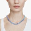 Millenia Necklace Octagon Cut, Color Gradient, Blue, Rhodium Plated