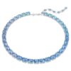 Millenia Necklace Octagon Cut, Color Gradient, Blue, Rhodium Plated