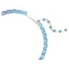 Millenia Necklace Octagon Cut, Color Gradient, Blue, Rhodium Plated