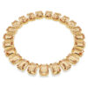 Millenia Necklace Oversized Crystals, Octagon Cut, Caramel, Gold-Tone Plated