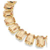 Millenia Necklace Oversized Crystals, Octagon Cut, Caramel, Gold-Tone Plated