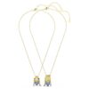 Minions James and Henry Set Pavé, Multicolored, Gold-Tone Plated