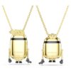 Minions James and Henry Set Pavé, Multicolored, Gold-Tone Plated