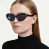 Sunglasses Cat-Eye Shape, Sk6061U, Black Sunglasses Cat-Eye Shape, Sk6061U, Black